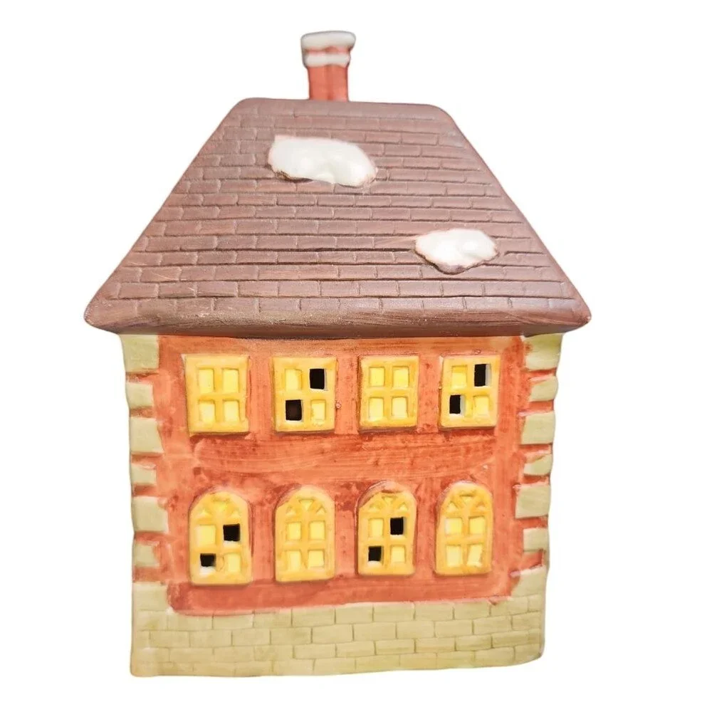 National Decorations Christmas Collectibles 1991 Americana Lighted Bank 8